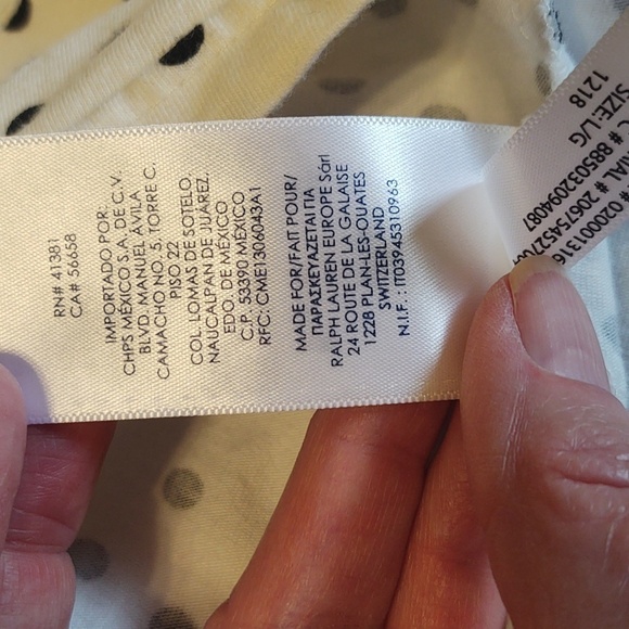 Chaps Women's Short Sleeve Square Neck Cotton TShirt with Decorative Trim - Picture 7 of 7